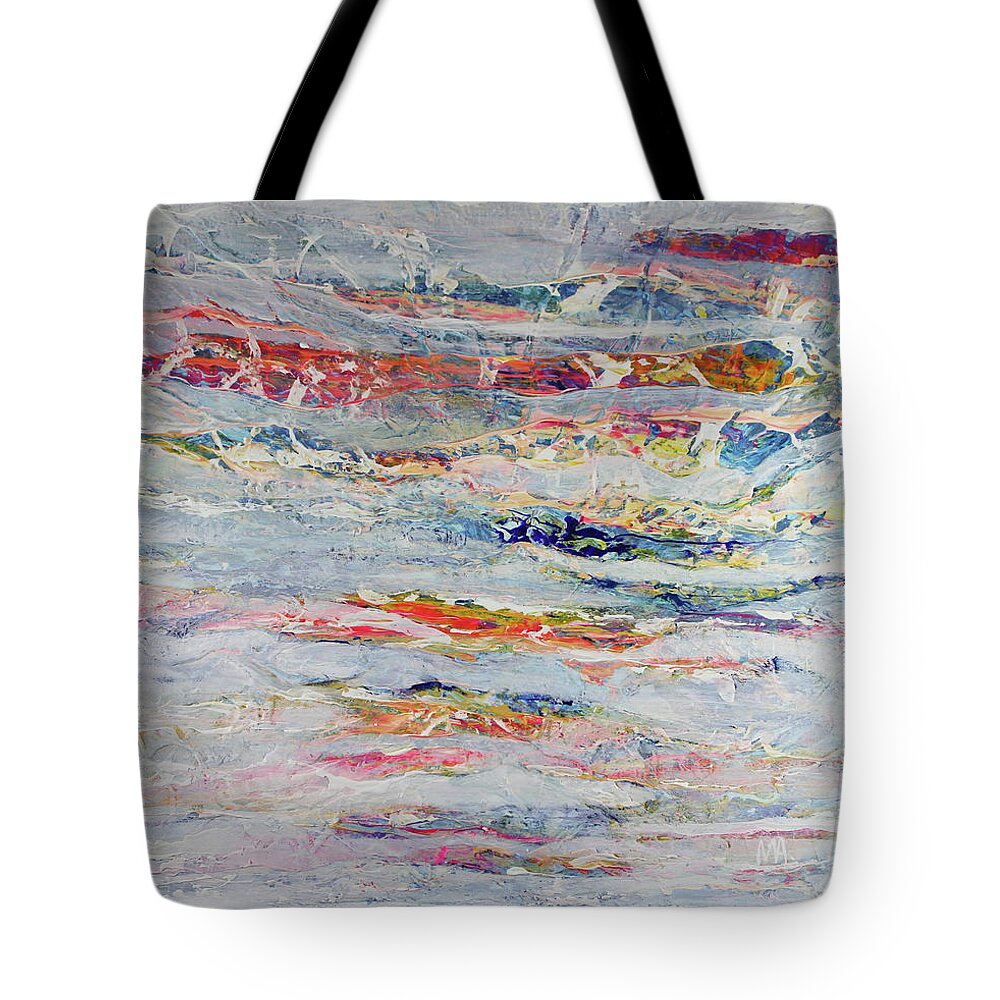 Abstract Tote Bag featuring the painting New Horizons by Madeleine Arnett