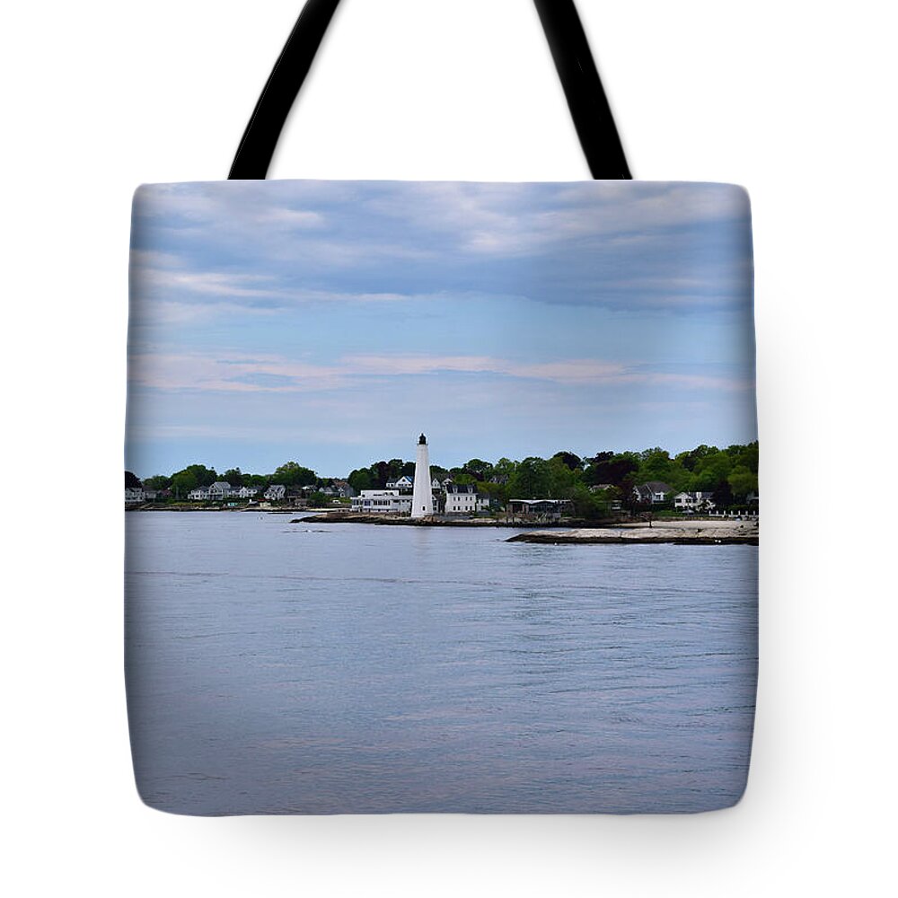 Lighthouse Tote Bag featuring the photograph New London Harbor Lighthouse by Nicole Lloyd