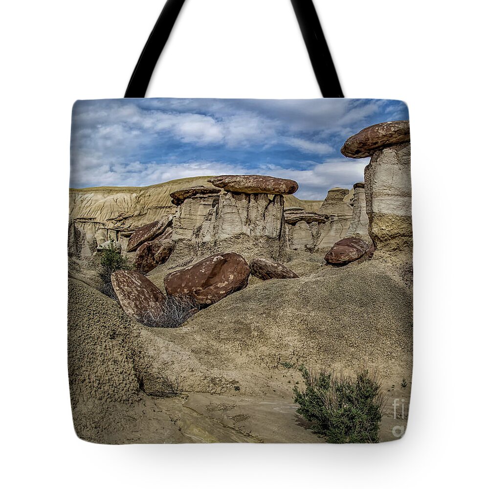 Amazing Tote Bag featuring the photograph New Mexico Badlands Formations by Jaime Miller