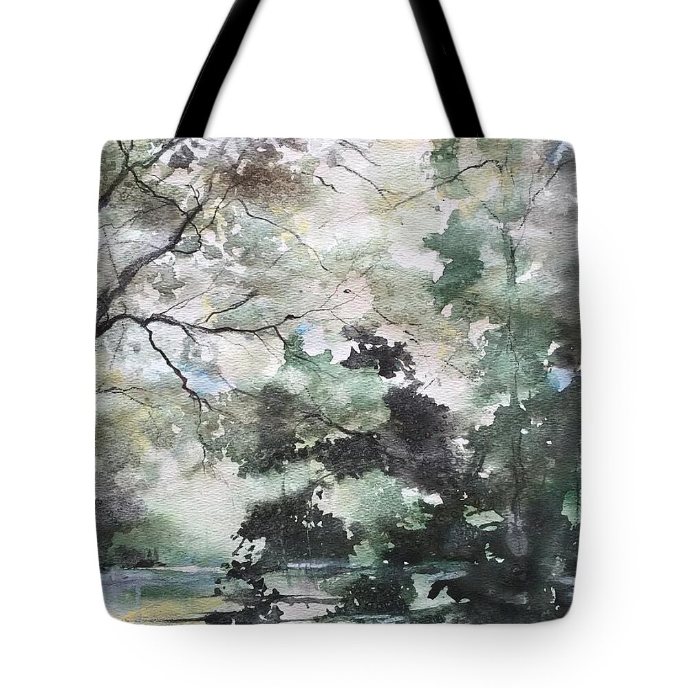  Tote Bag featuring the painting New Morning by Robin Miller-Bookhout