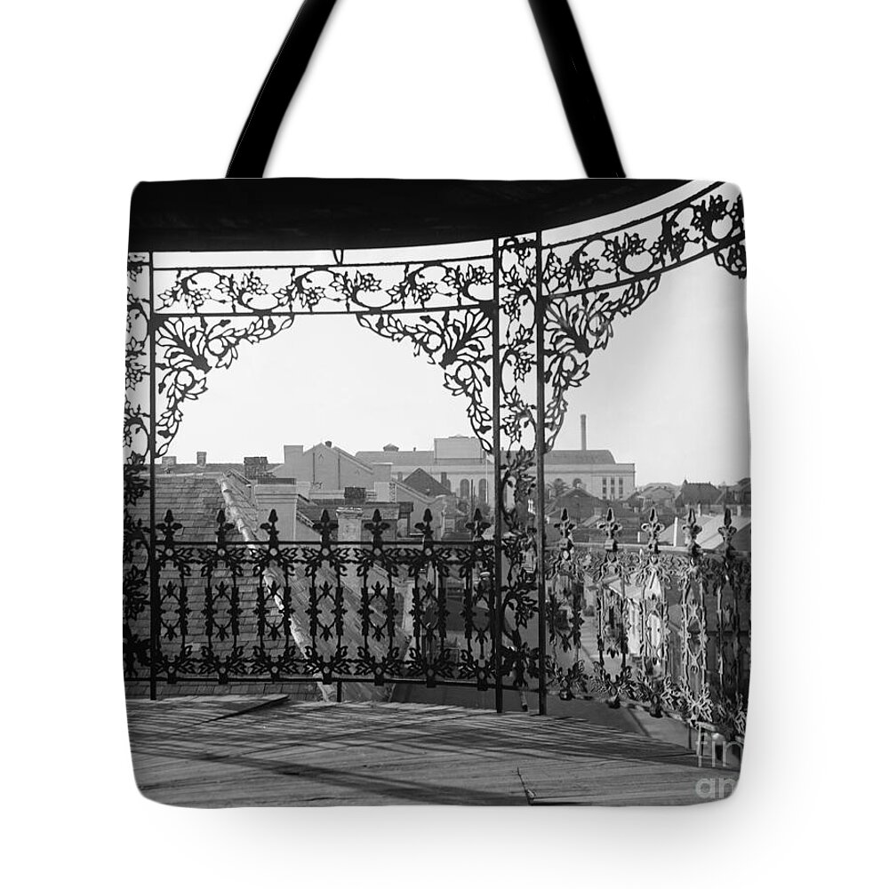 1936 Tote Bag featuring the photograph New Orleans, Architecture. by Granger