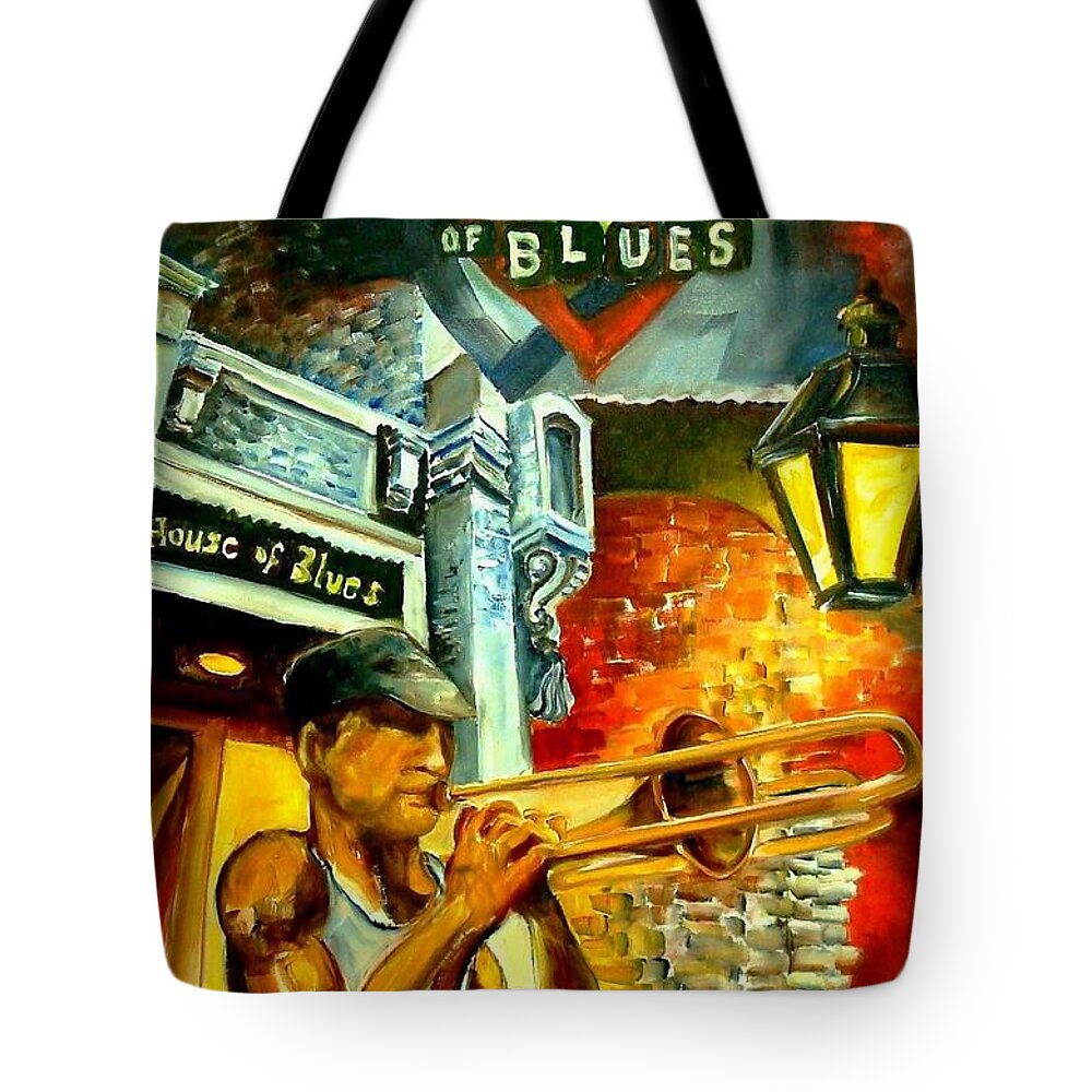 New Orleans Tote Bag featuring the painting New Orleans' House of Blues by Diane Millsap