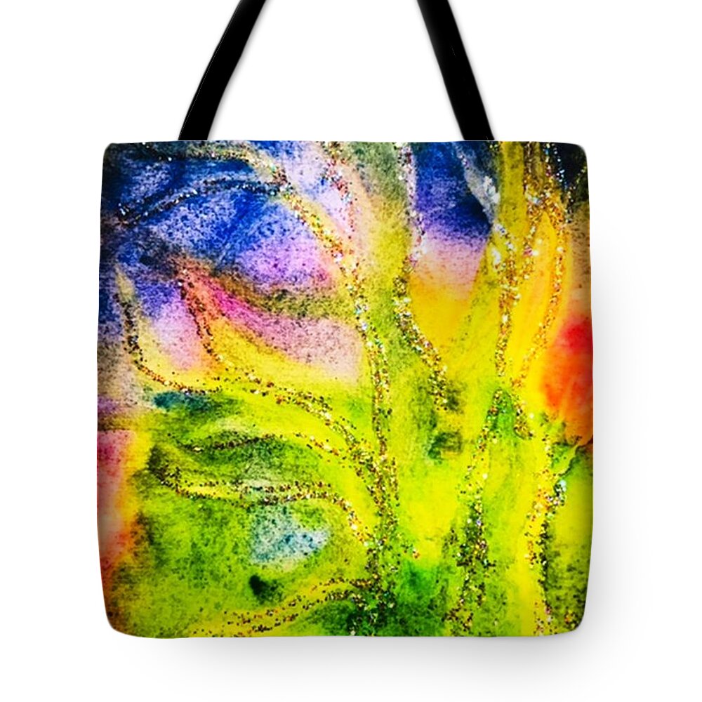 Tree Tote Bag featuring the painting New Tree by Laura Hamill