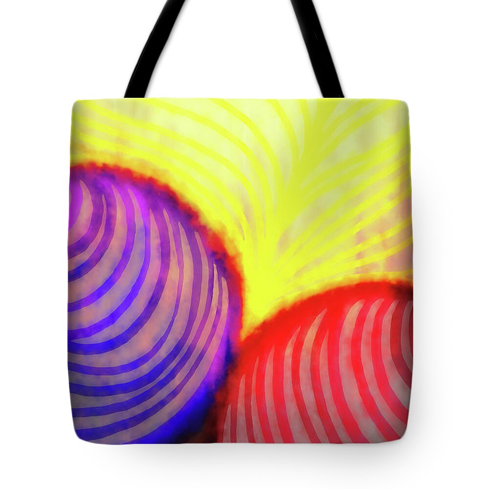 Balls Tote Bag featuring the digital art New Year Burn by Matthew Lindley