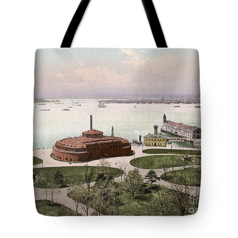 1890s Tote Bag featuring the photograph New York, Battery Park. by Granger