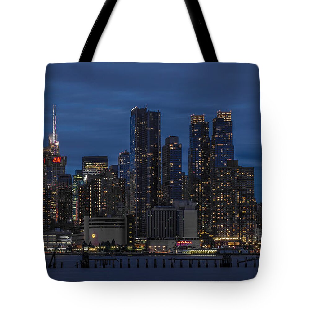 Nyc Skyline Tote Bag featuring the photograph New York City Skyline by Marco Crupi