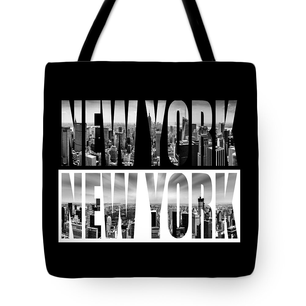 Empire State Building Tote Bag featuring the digital art New York New York by Az Jackson