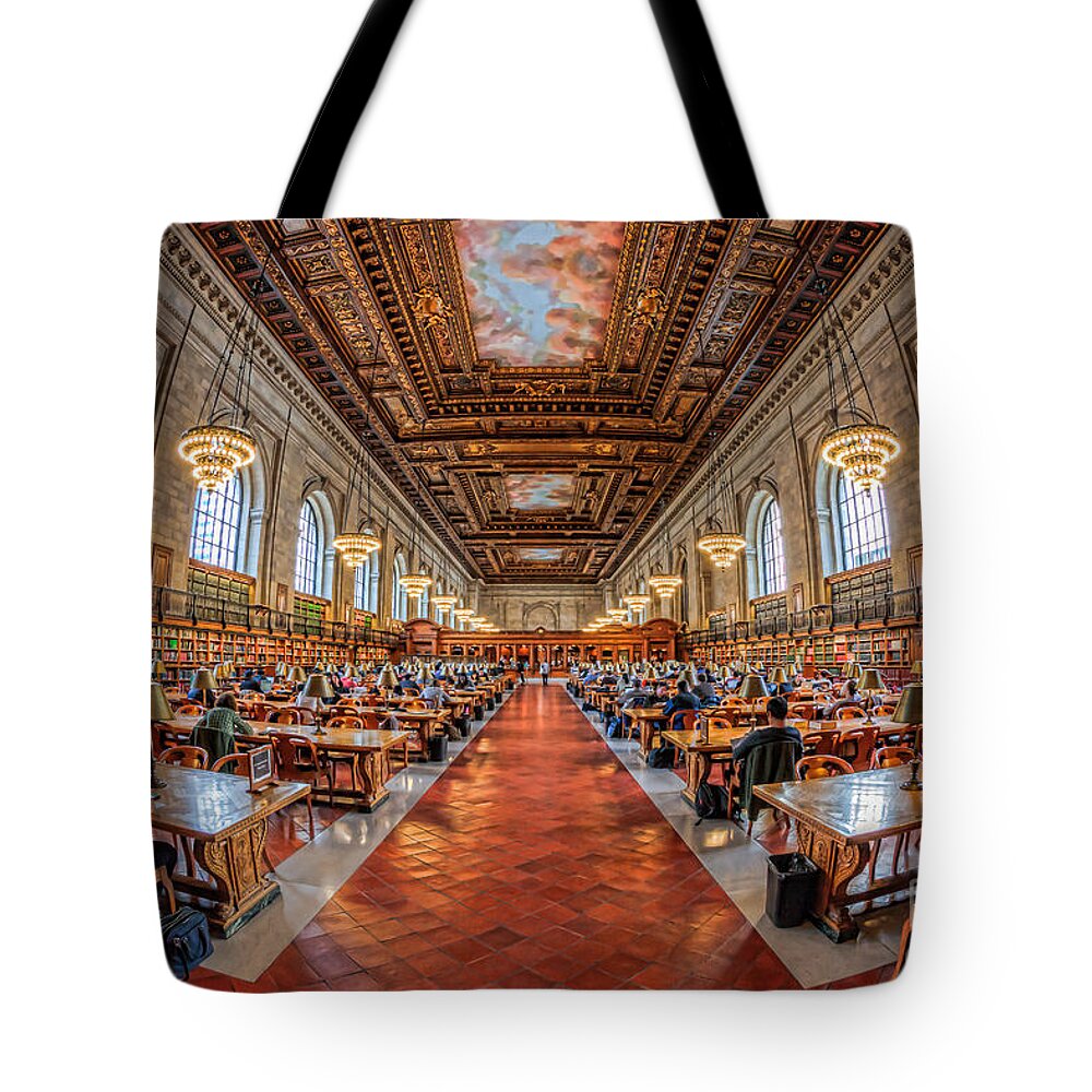 Clarence Holmes Tote Bag featuring the photograph New York Public Library Main Reading Room I by Clarence Holmes
