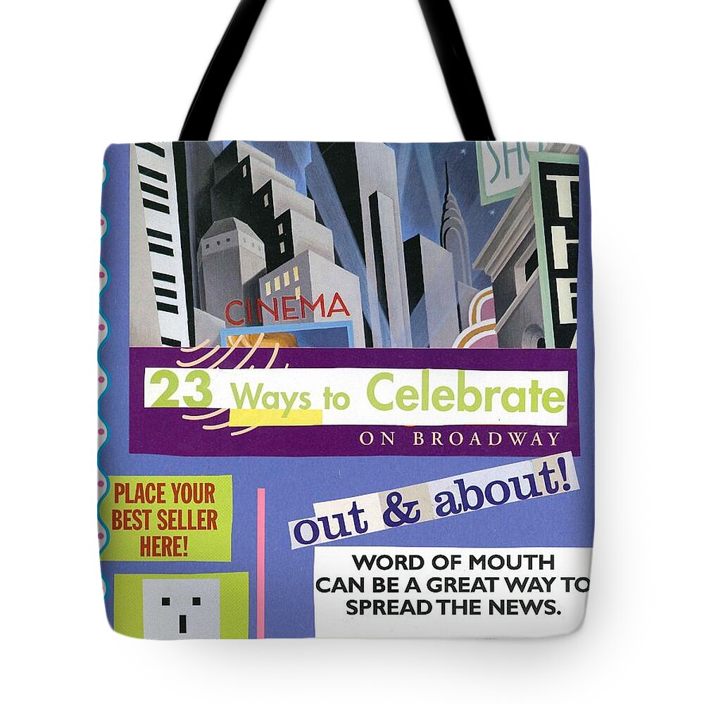 Collage Art Tote Bag featuring the mixed media New York State of Mind by Susan Schanerman
