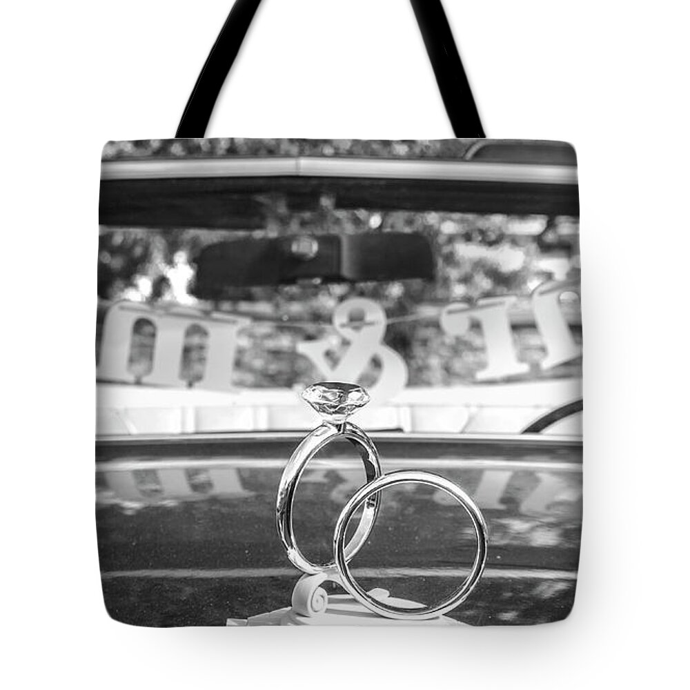 Wedding Tote Bag featuring the photograph Newlyweds by Holly Ross