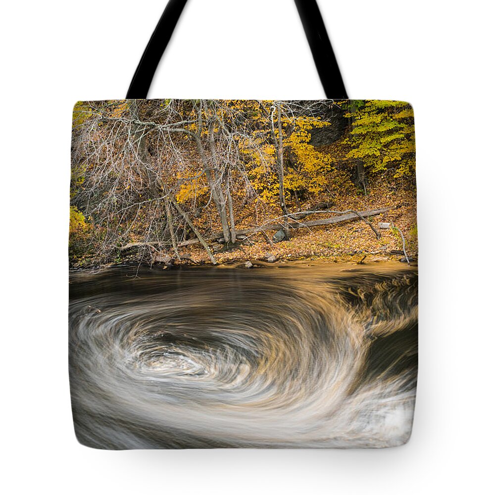 Newton Tote Bag featuring the photograph Newton Upper Falls Whirlpool Newton MA by Toby McGuire