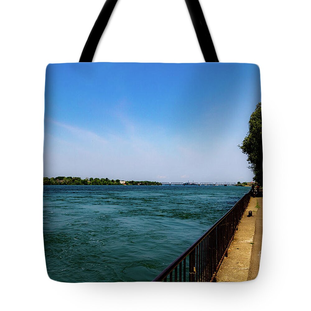 Sun Tote Bag featuring the photograph Niagara River View by William Norton