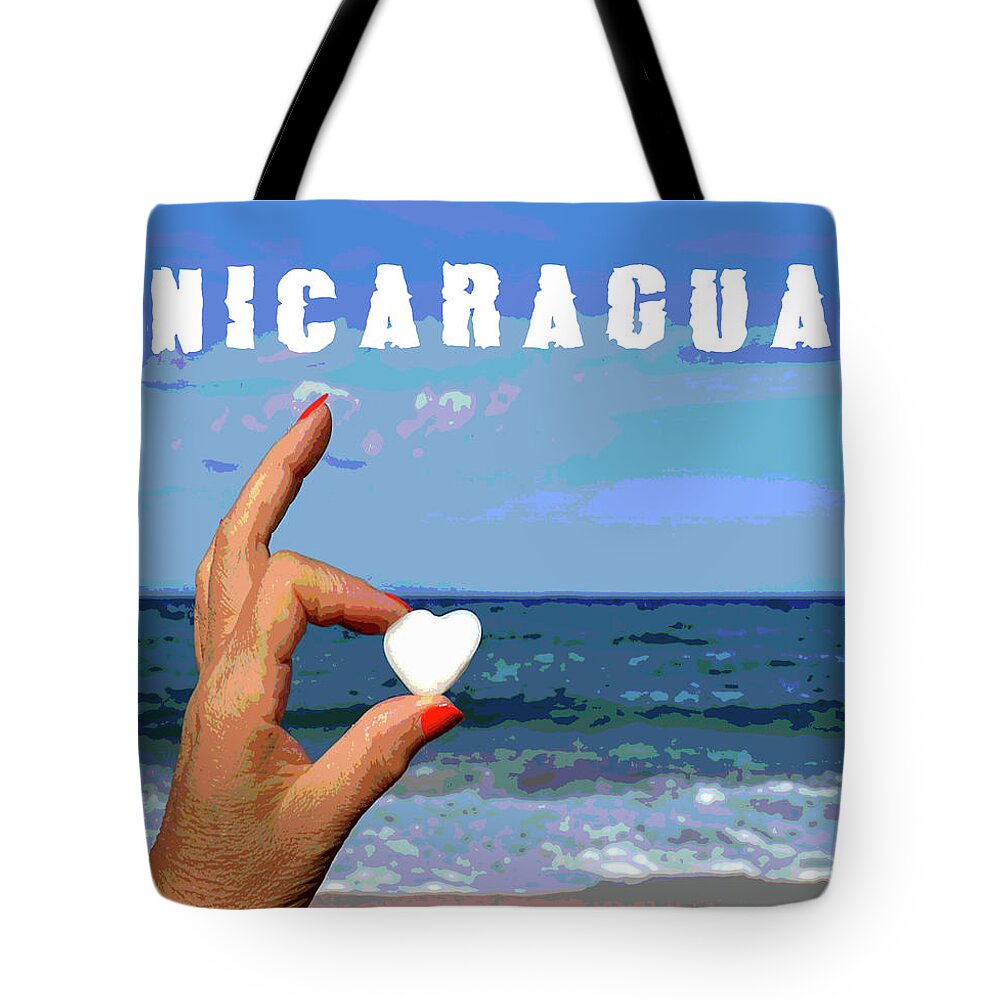 Nicaragua Tote Bag featuring the mixed media Nicaragua by Hw