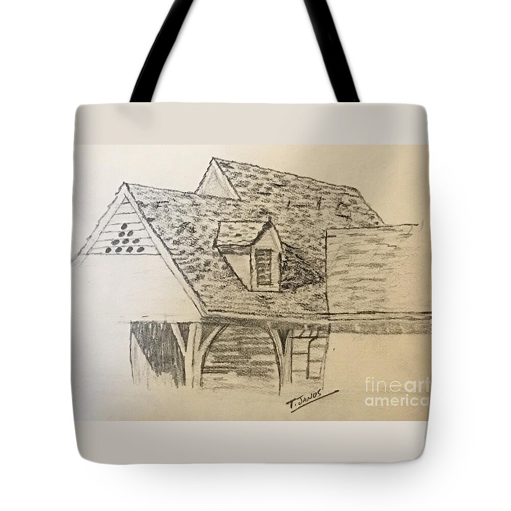House Tote Bag featuring the drawing Nice Lines by Thomas Janos