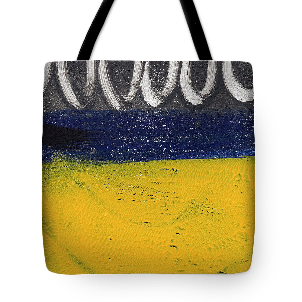 Abstract Tote Bag featuring the painting Night and Day by Linda Woods