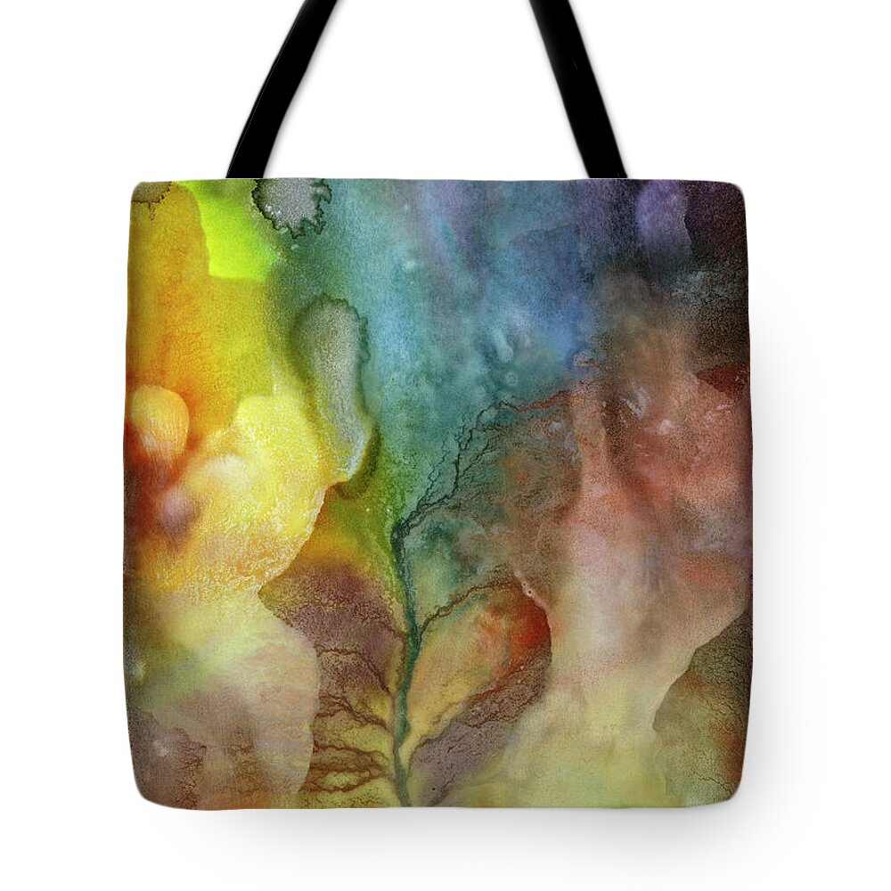 Abstract Tote Bag featuring the painting Night Forming Autumn 2 by Sperry Andrews