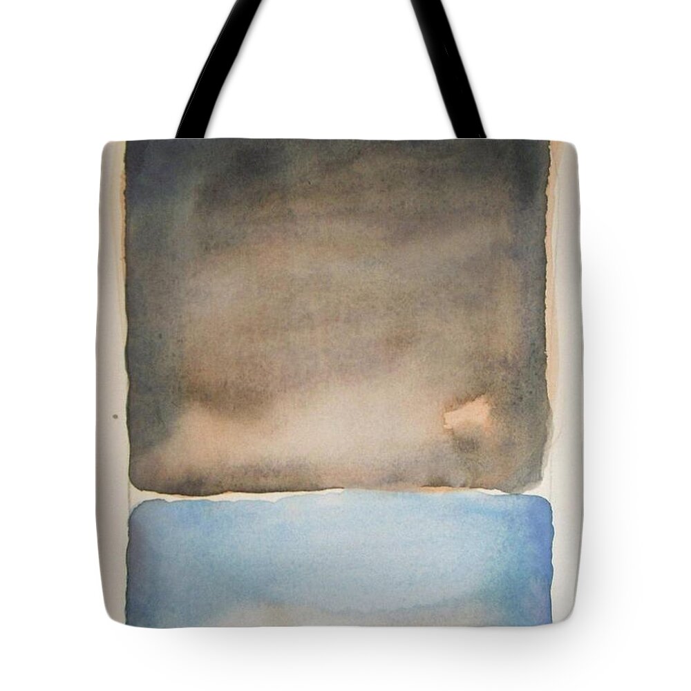 Abstract Tote Bag featuring the painting Night on the Lake by Vesna Antic