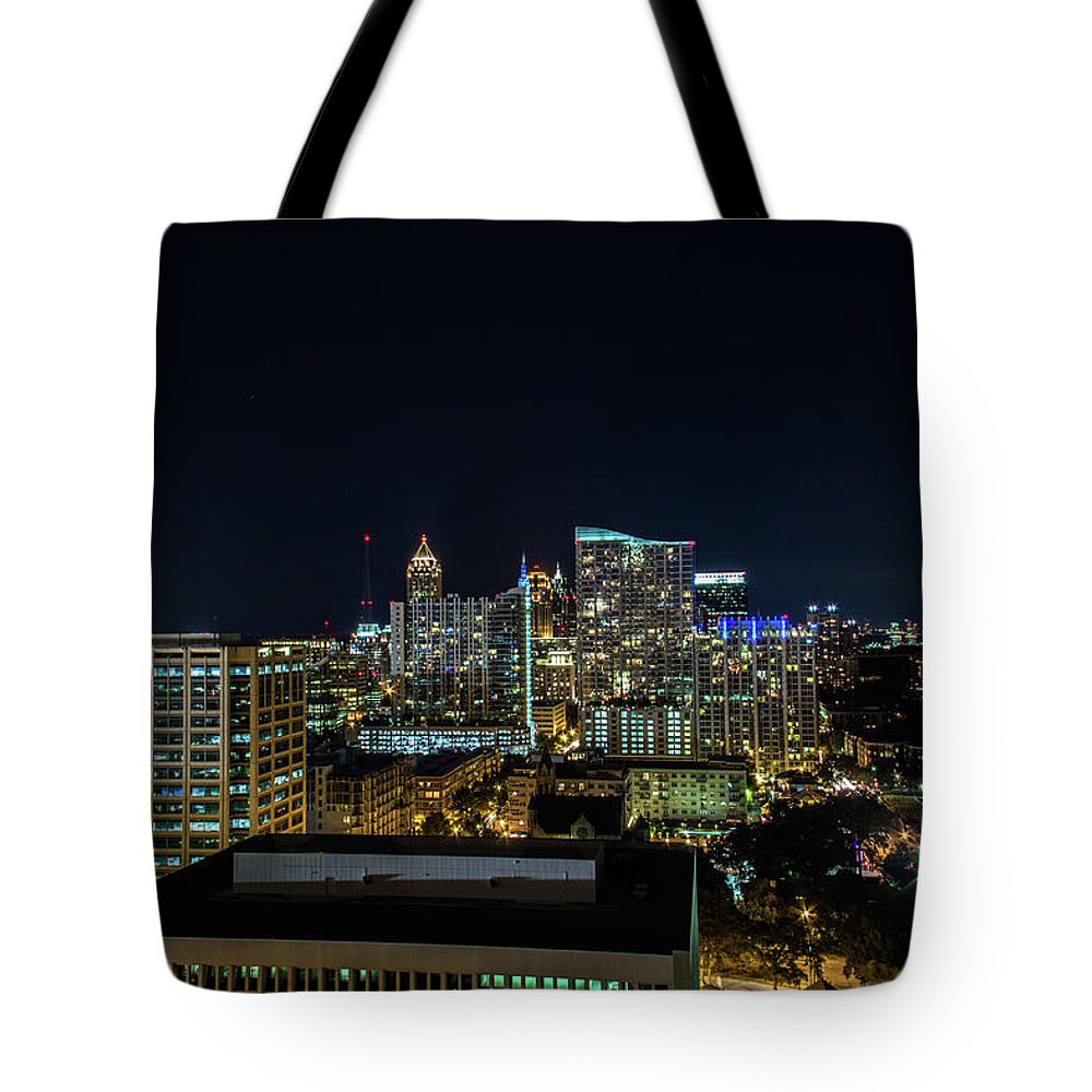 Atlanta Tote Bag featuring the photograph Night View by Kenny Thomas