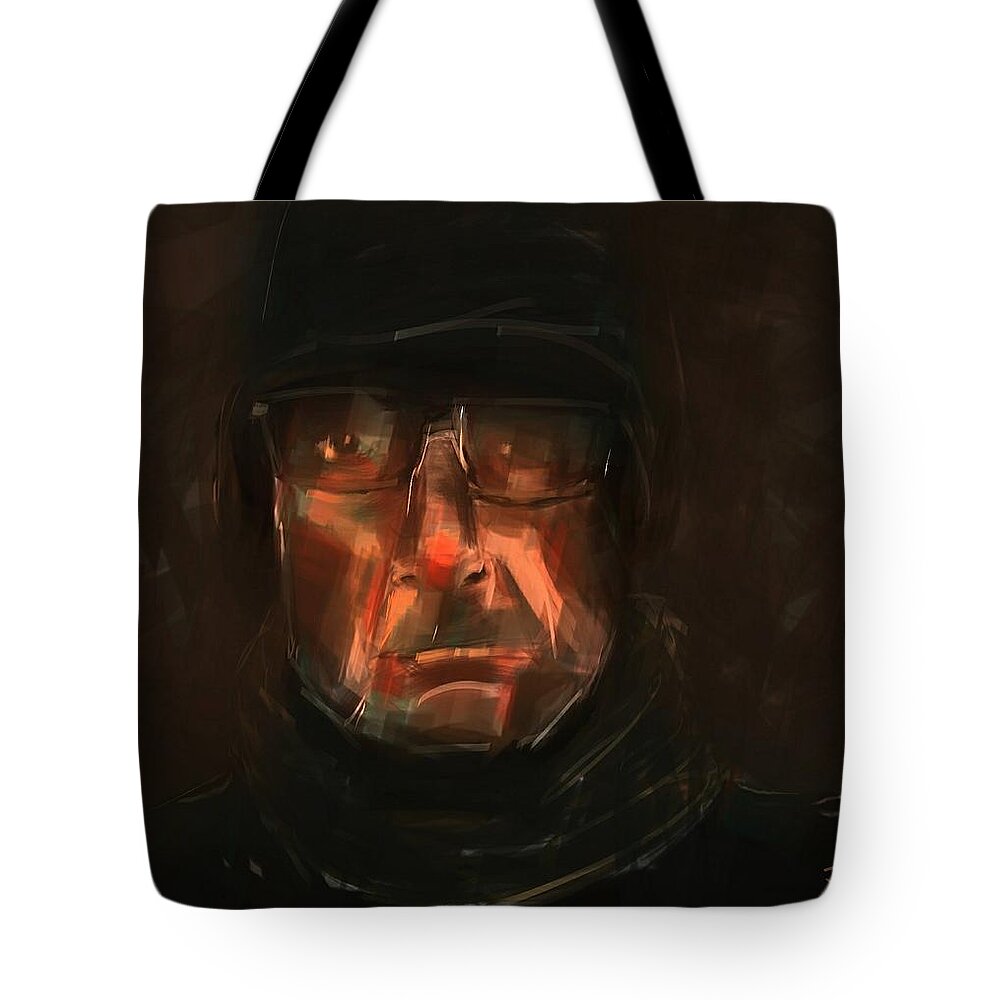 Portrait Tote Bag featuring the painting Night Watch by Jim Vance