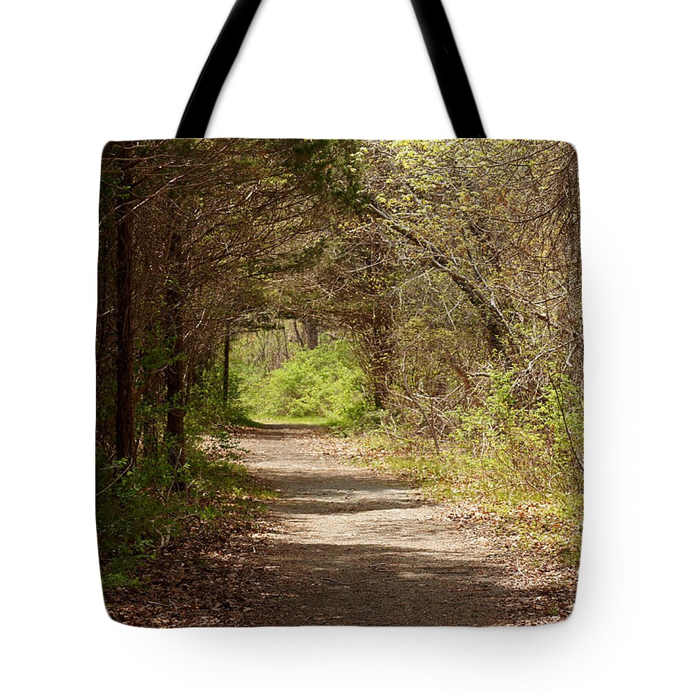  Tote Bag featuring the digital art Ninigret Path by Steve Breslow