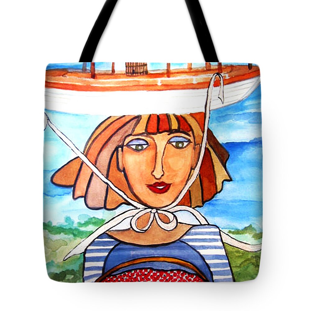 Boat Tote Bag featuring the painting Nipissing by Marilyn Brooks