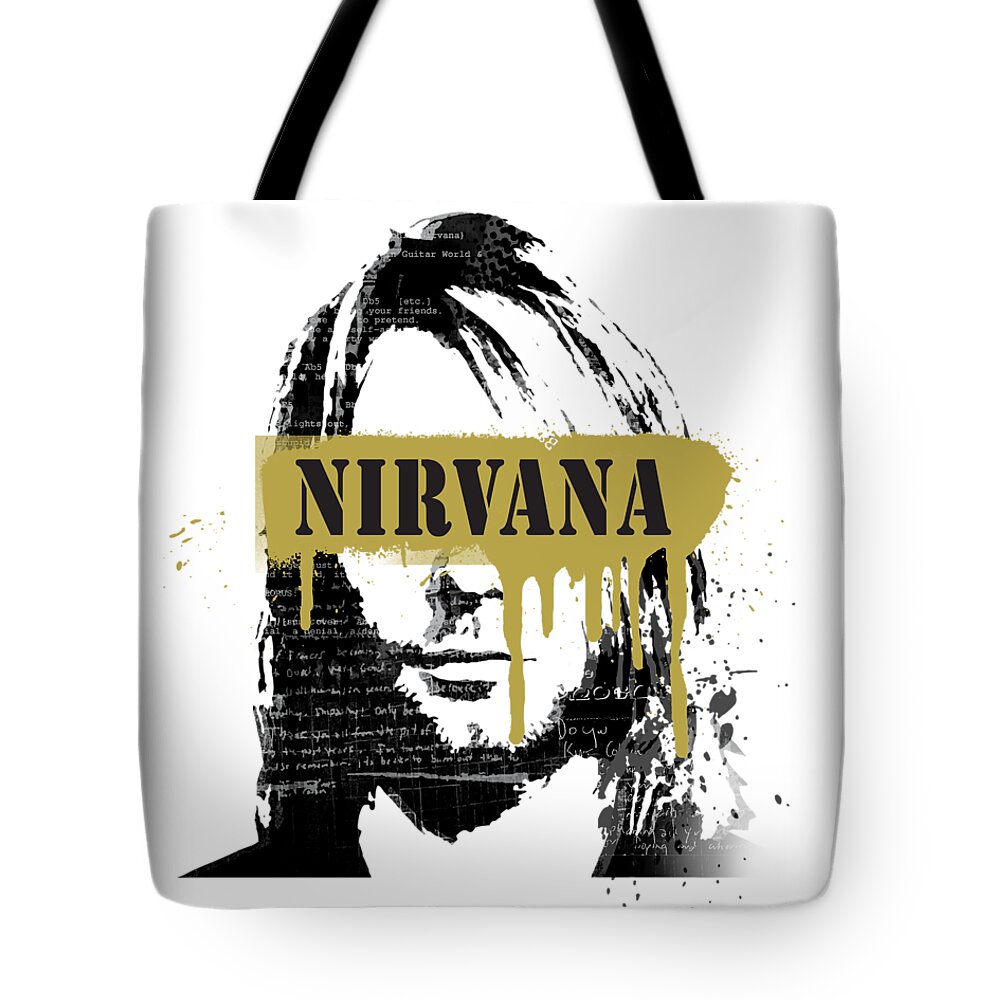Jimi Tote Bag featuring the painting Nirvana Art by Art Popop