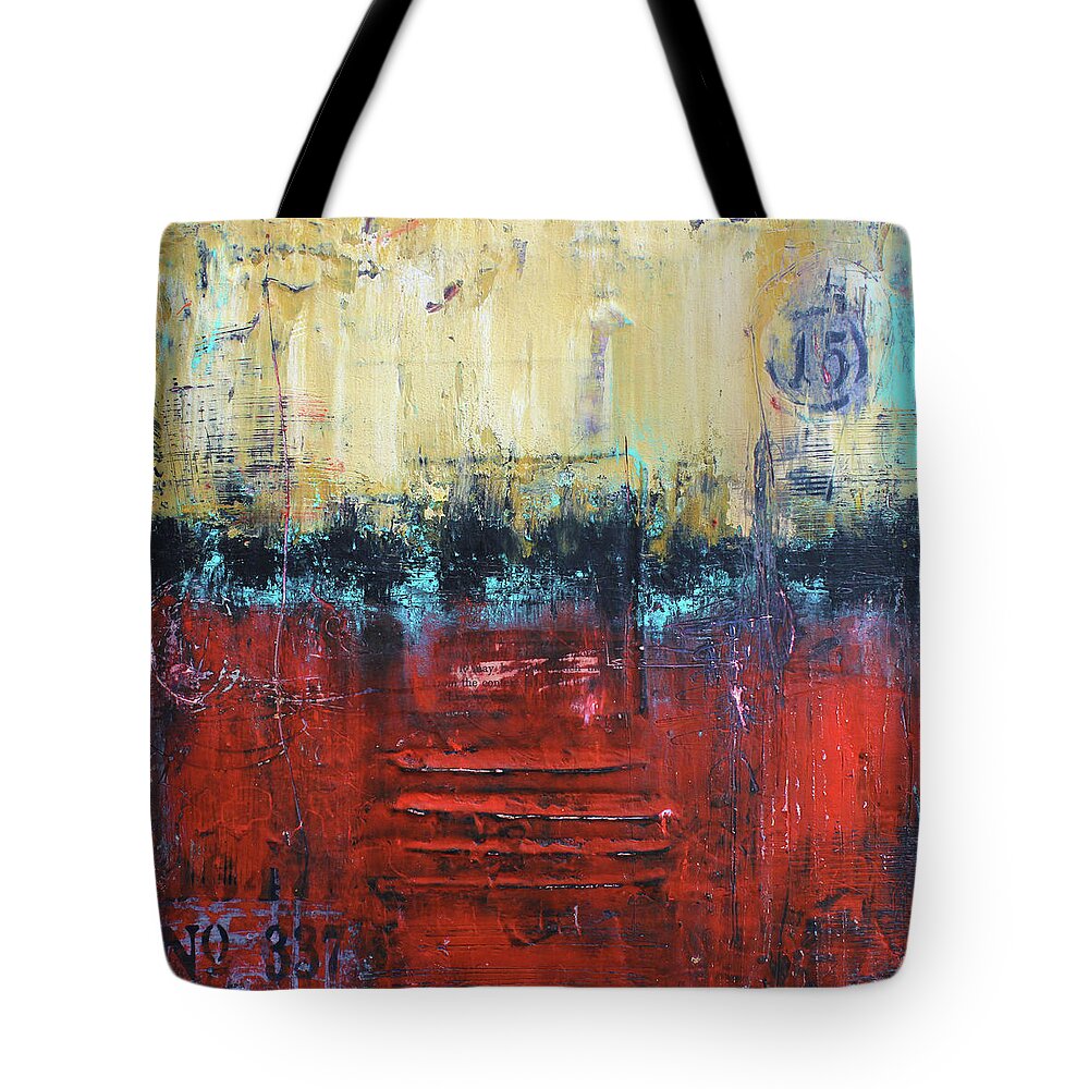 Urban Art Tote Bag featuring the mixed media No. 337 by Patricia Lintner