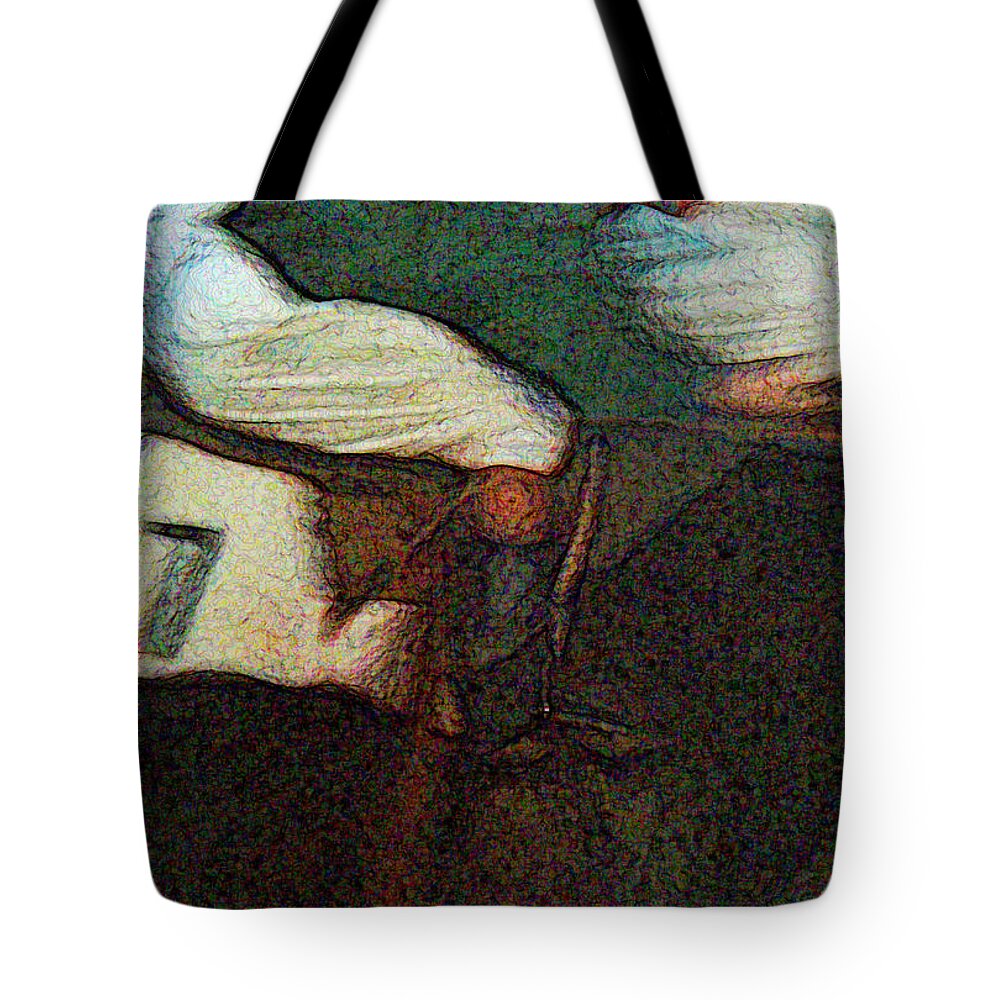 Abstract Tote Bag featuring the painting No. 7 by Susan Esbensen