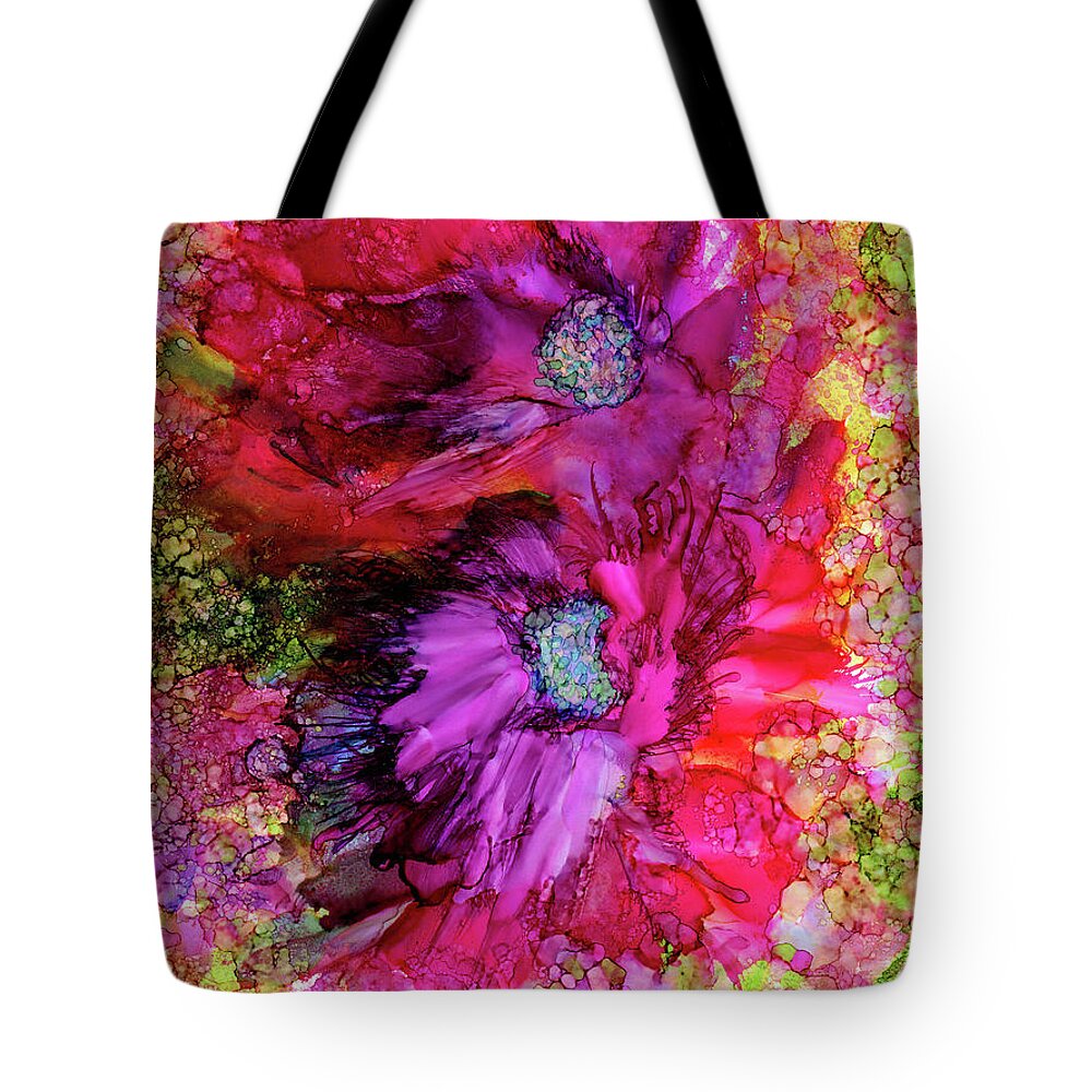 Semi-abstract Tote Bag featuring the painting No Boundaries by Eunice Warfel