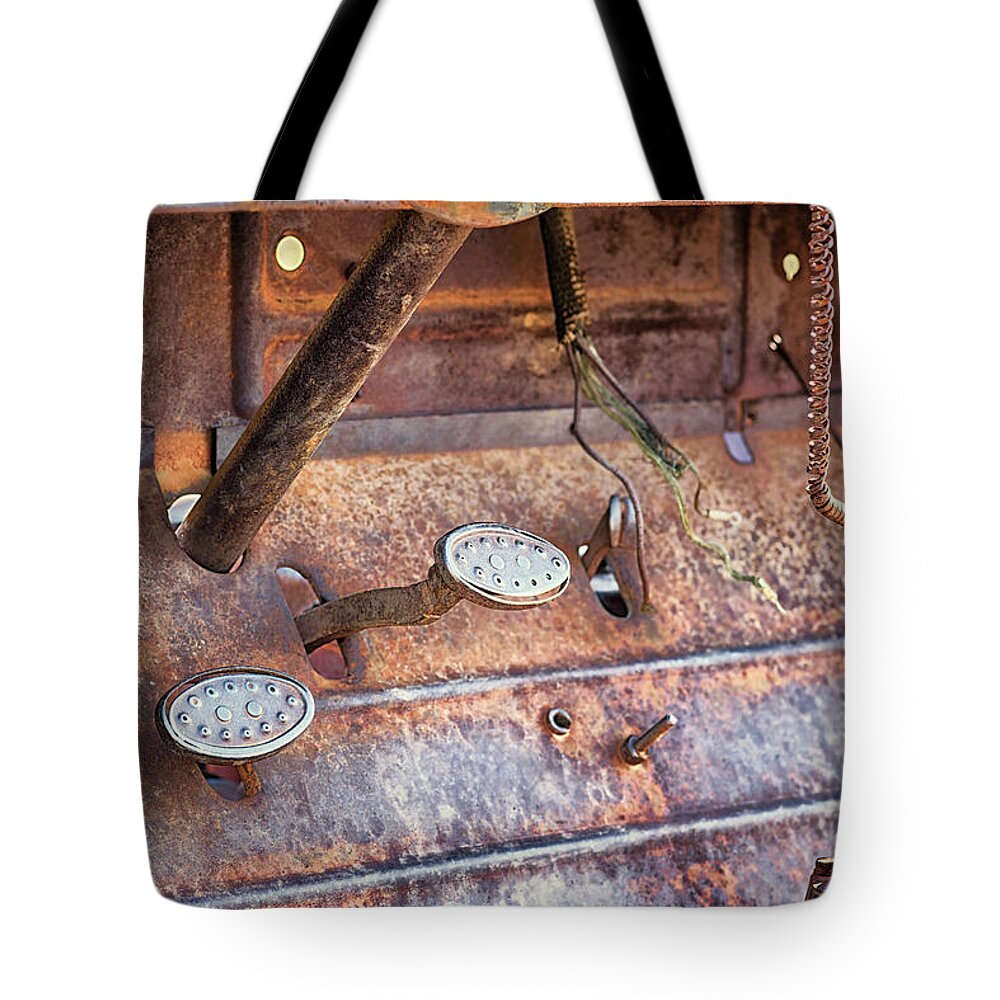 Car Tote Bag featuring the photograph No Foot On The Pedal by Joseph S Giacalone