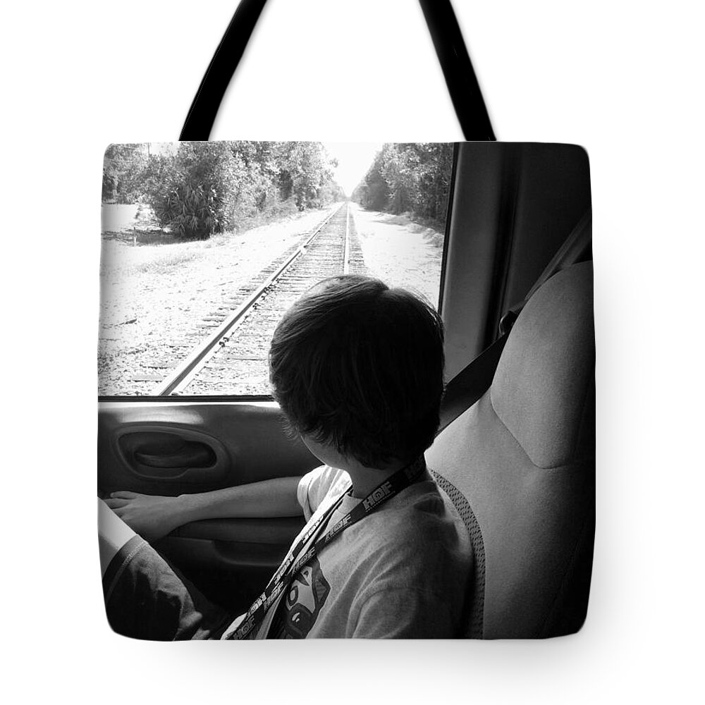 Train Tote Bag featuring the photograph No Train Coming by WaLdEmAr BoRrErO