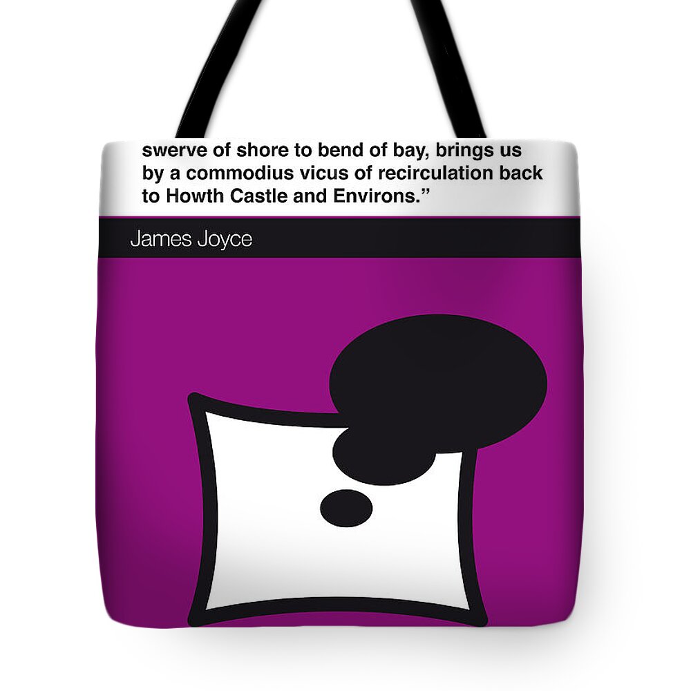 James Tote Bag featuring the digital art No007 MY Finnegans Wake Book Icon poster by Chungkong Art