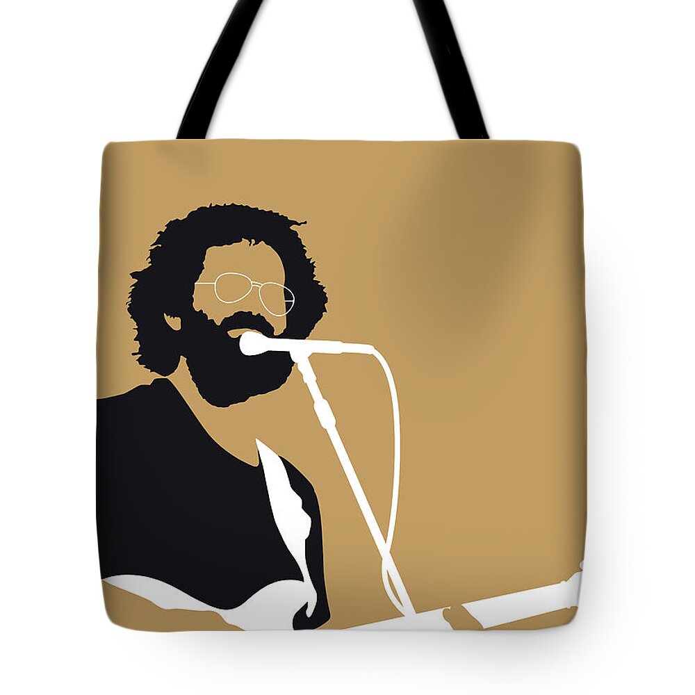 Grateful Tote Bag featuring the digital art No140 MY Grateful Dead Minimal Music poster by Chungkong Art