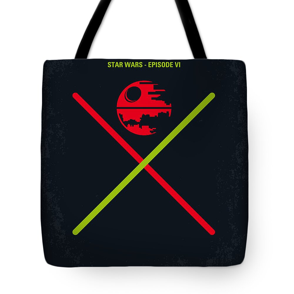 Star Wars Episode Vi Return Of The Jedi Tote Bag featuring the digital art No156 My STAR WARS Episode VI Return of the Jedi minimal movie poster by Chungkong Art
