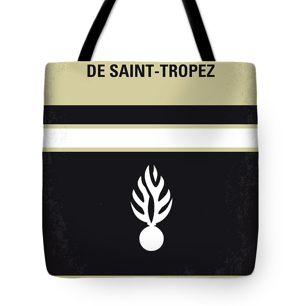 Le Tote Bag featuring the digital art No186 My Le Gendarme de Saint-Tropez minimal movie poster by Chungkong Art