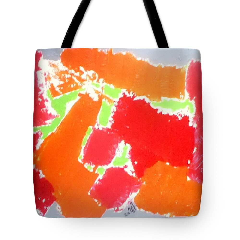 Irregular Forms Tote Bag featuring the painting No.431 by Vijayan Kannampilly
