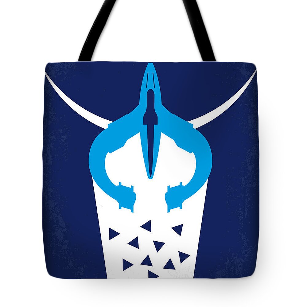 Galaxy Tote Bag featuring the digital art No551 My Galaxy Quest minimal movie poster by Chungkong Art