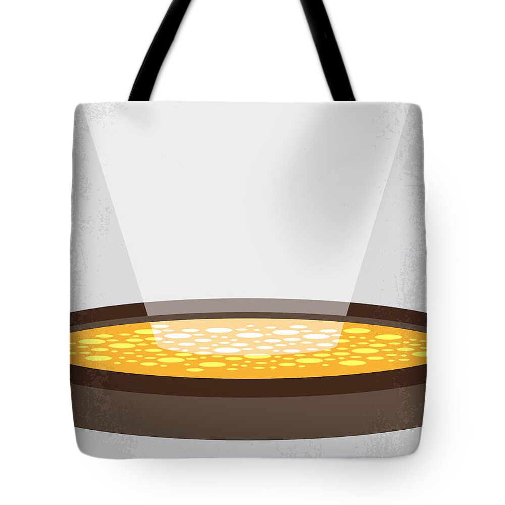 Hot Tote Bag featuring the digital art No612 My Hot Tub Time Machine minimal movie poster by Chungkong Art