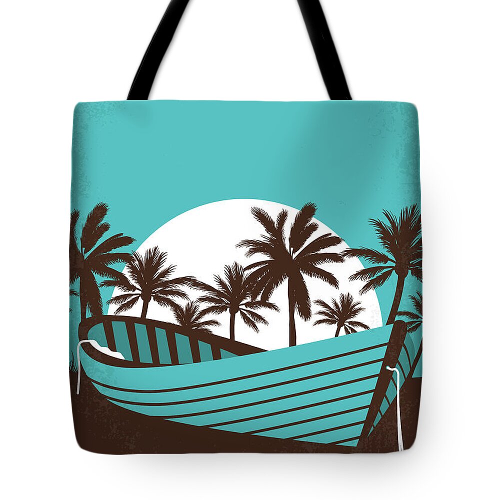 The Blue Lagoon Tote Bag featuring the digital art No871 My The Blue Lagoon minimal movie poster by Chungkong Art