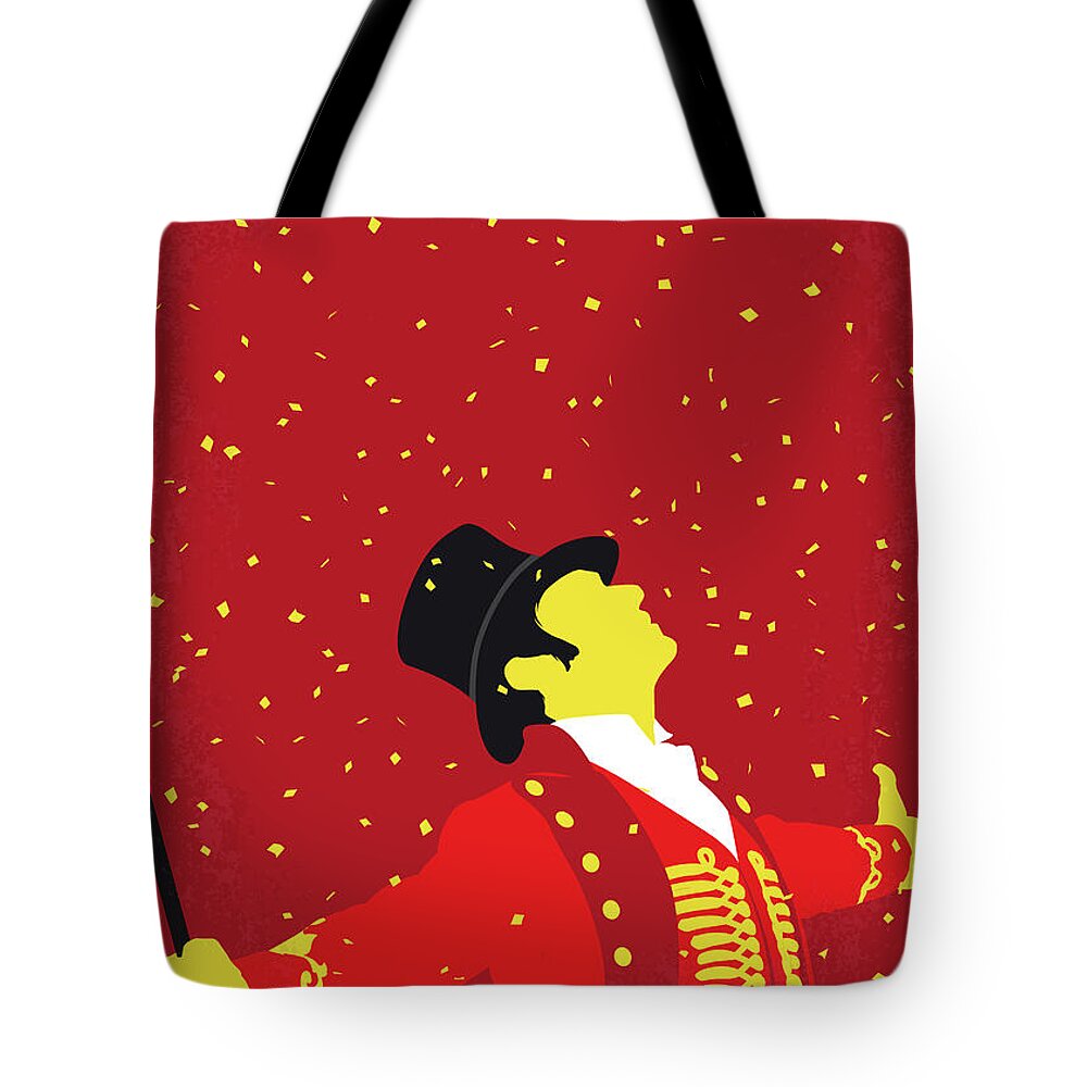The Greatest Showman Tote Bag featuring the digital art No965 My The Greatest Showman minimal movie poster by Chungkong Art