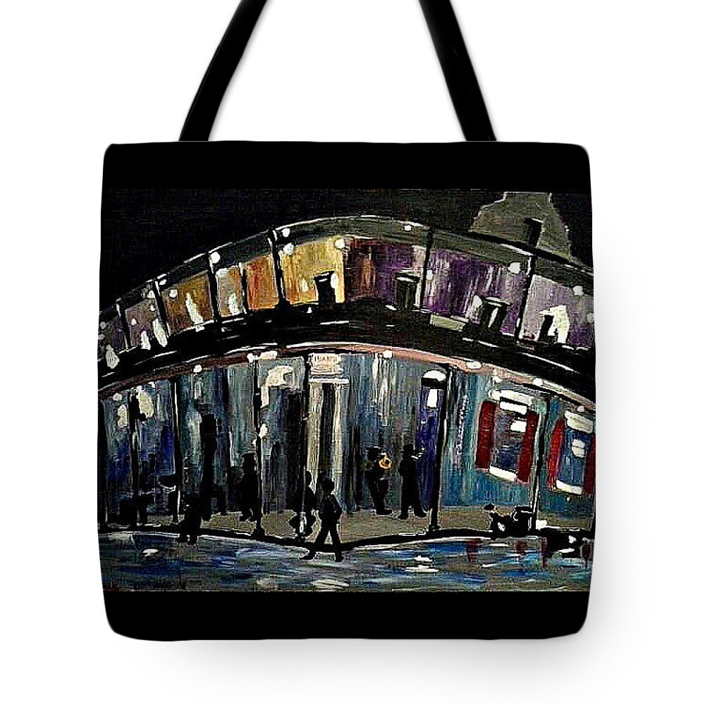 New Orleans Tote Bag featuring the painting NOLA Blur Series 3 by Kerin Beard