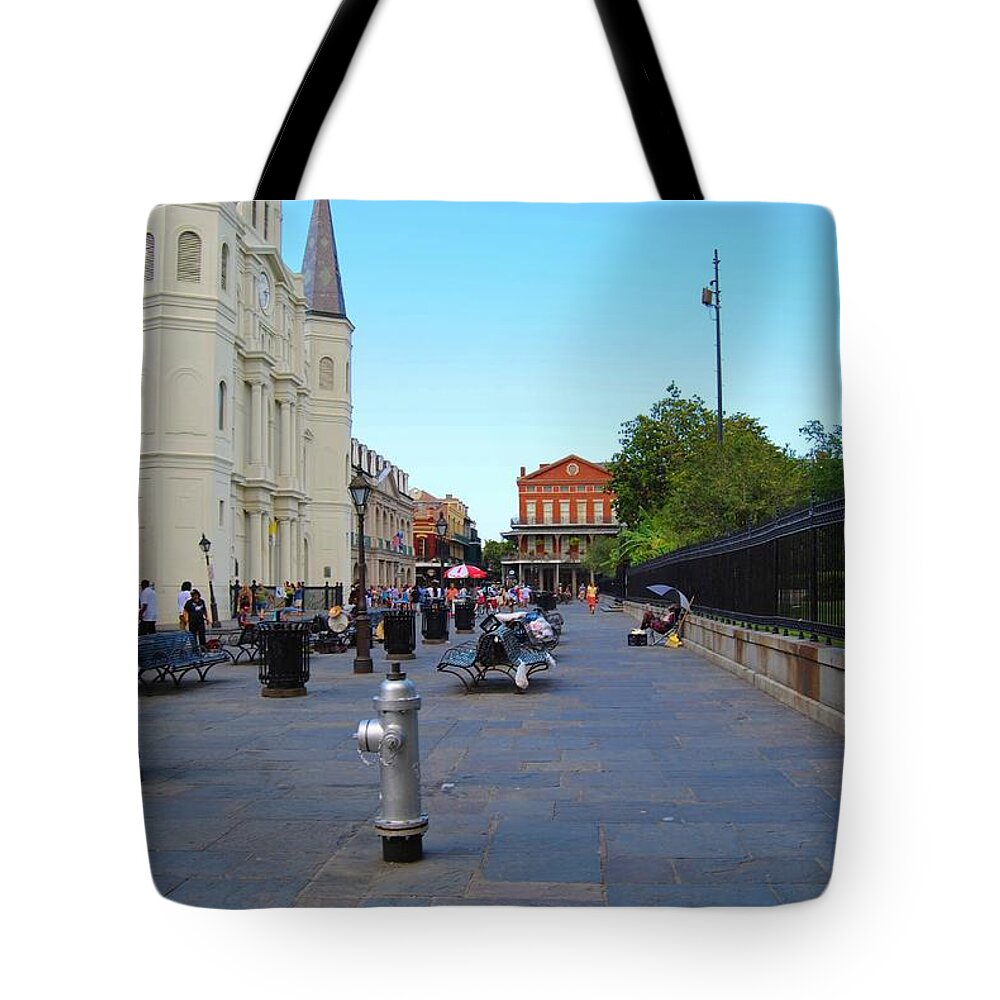 Shutters Tote Bag featuring the photograph NOLA Jackson square by Bethany Jackson