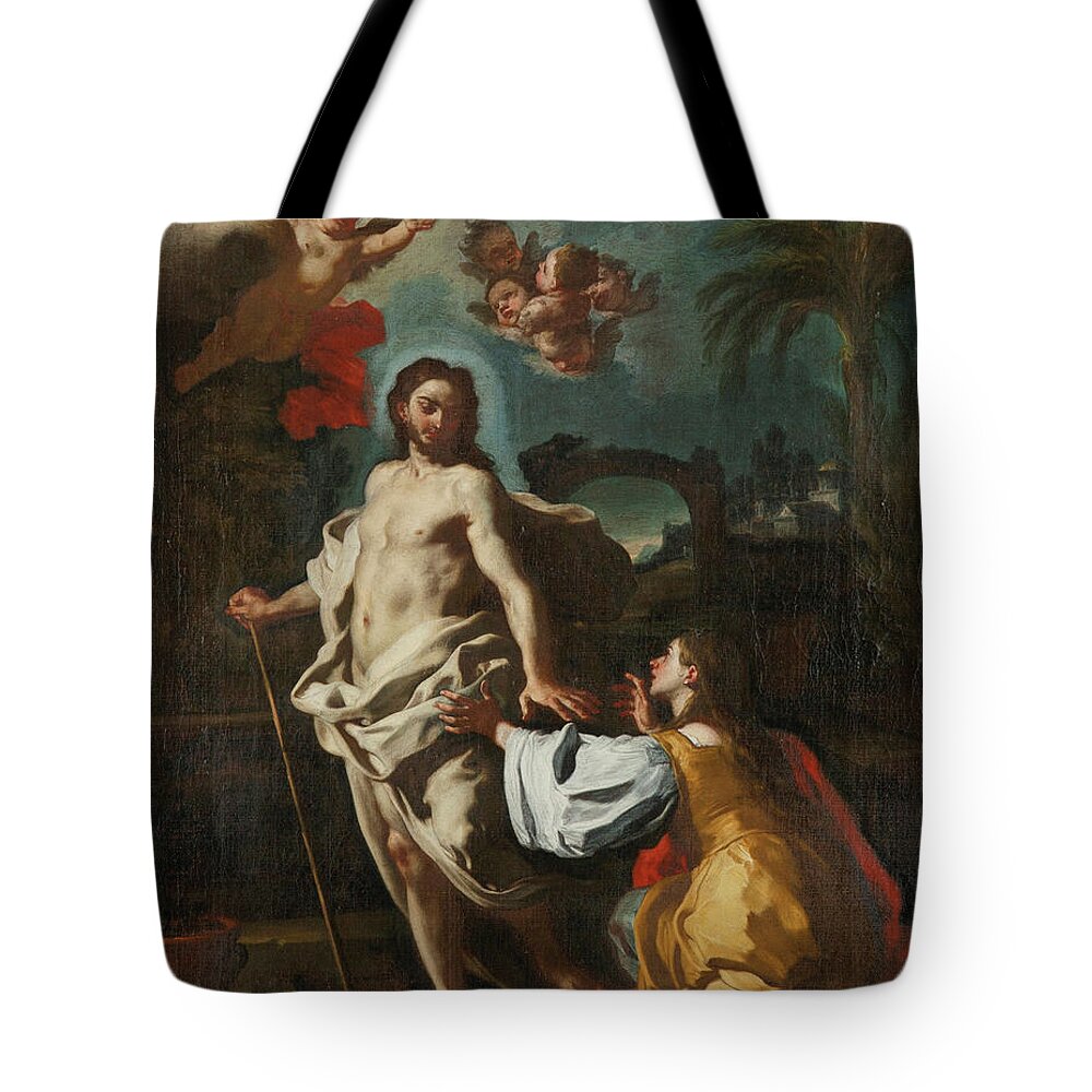 Francesco Solimena Tote Bag featuring the painting Noli me Tangere by Francesco Solimena