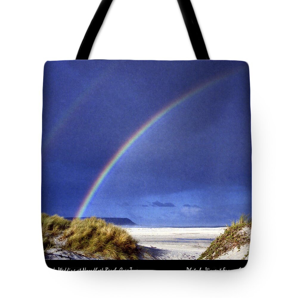 Beach Tote Bag featuring the digital art Noordhoek Rainbow by Vincent Franco