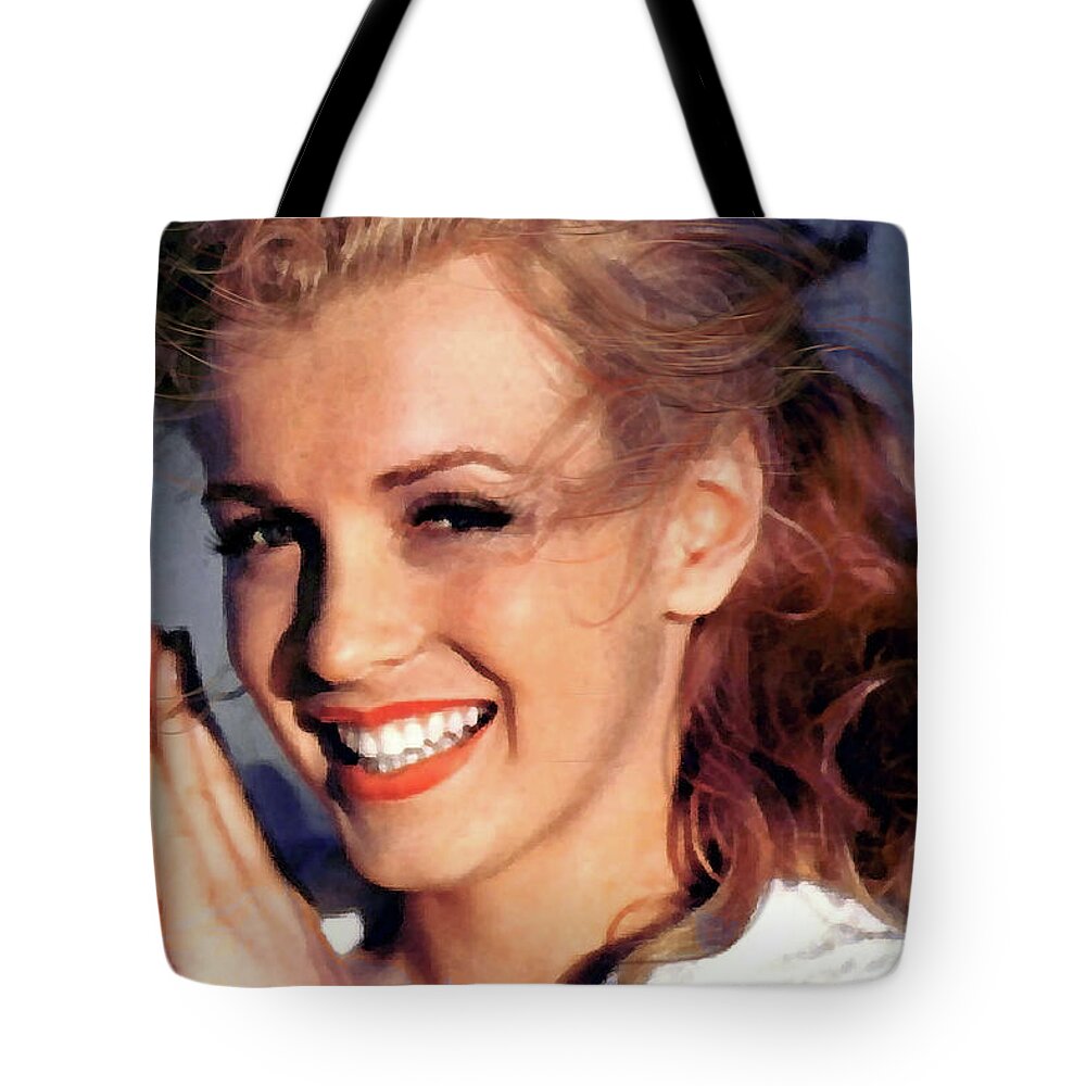 Marilyn Monroe Norma Jeane Mortenson Vintage Style Print Reusable Tote Bag NEW 
