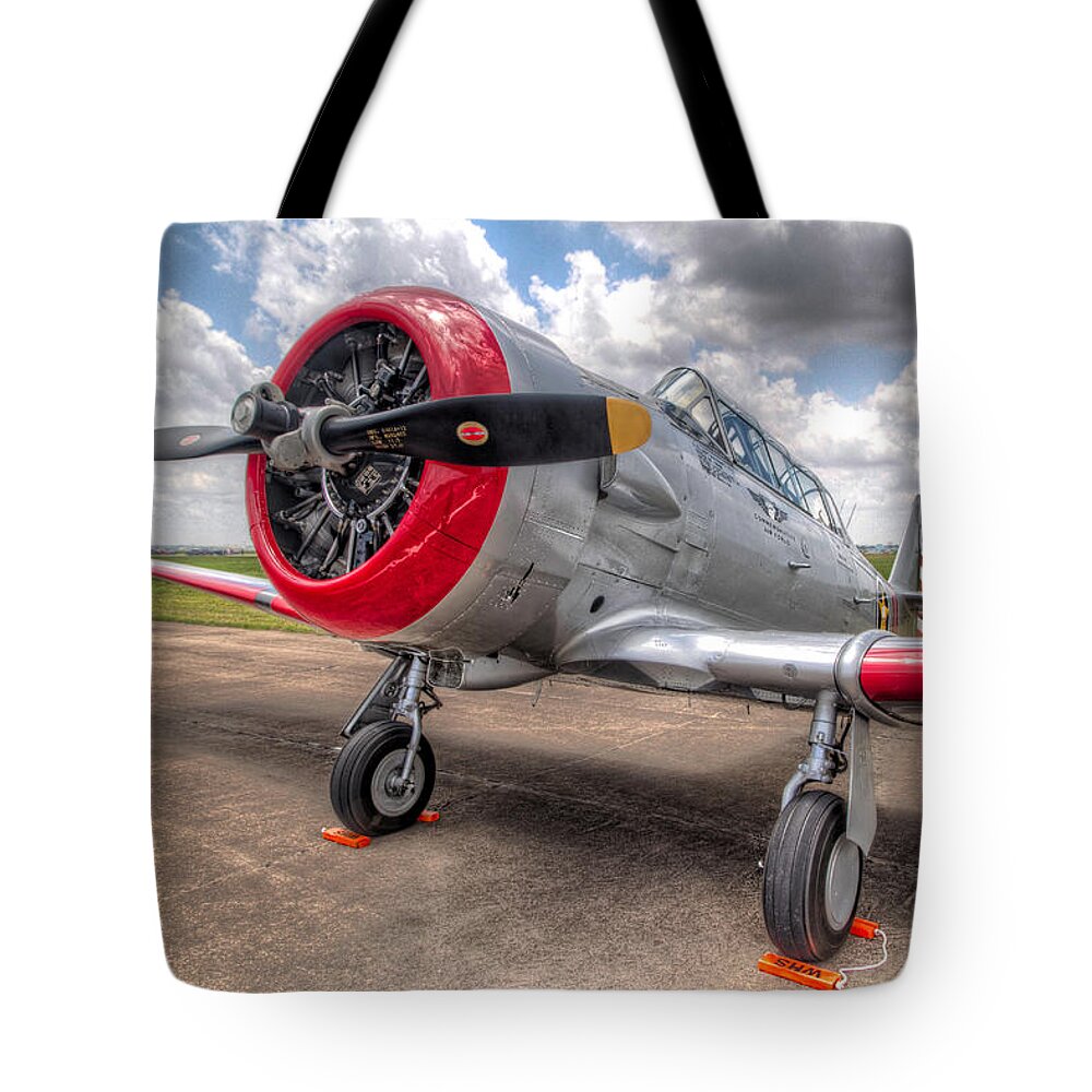 Ellington Tote Bag featuring the photograph North American AT-6 Texan by Tim Stanley
