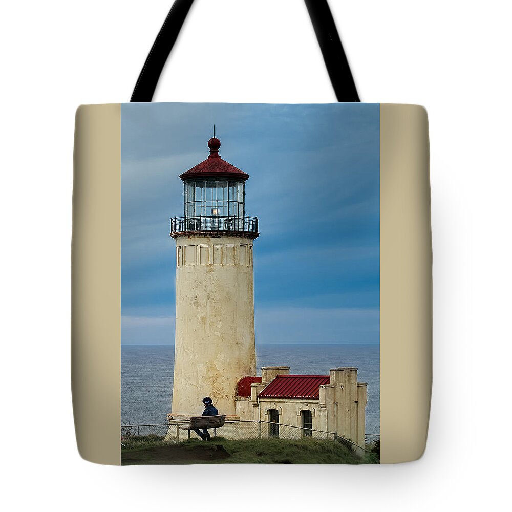 Washington State Lighthouses Tote Bag featuring the photograph North Head Lighthouse by E Faithe Lester