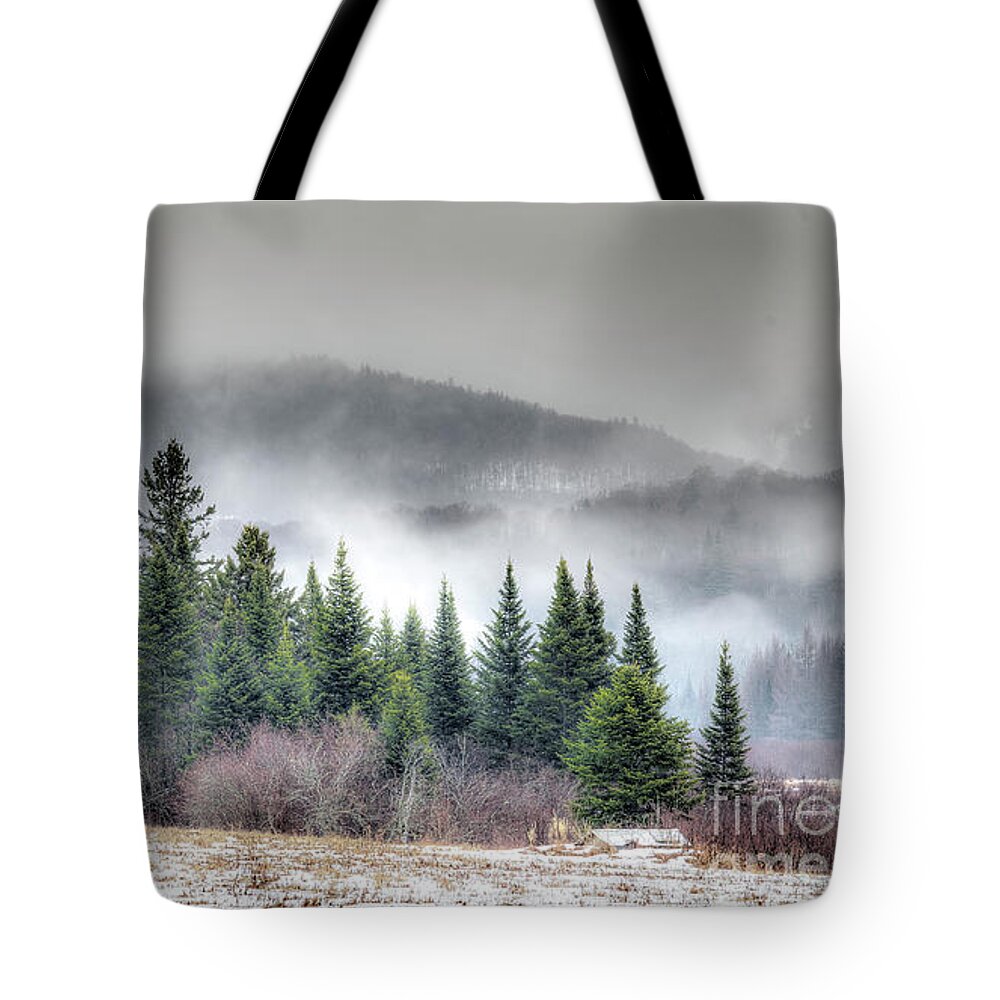 Snow Tote Bag featuring the photograph North Meadow by Rod Best