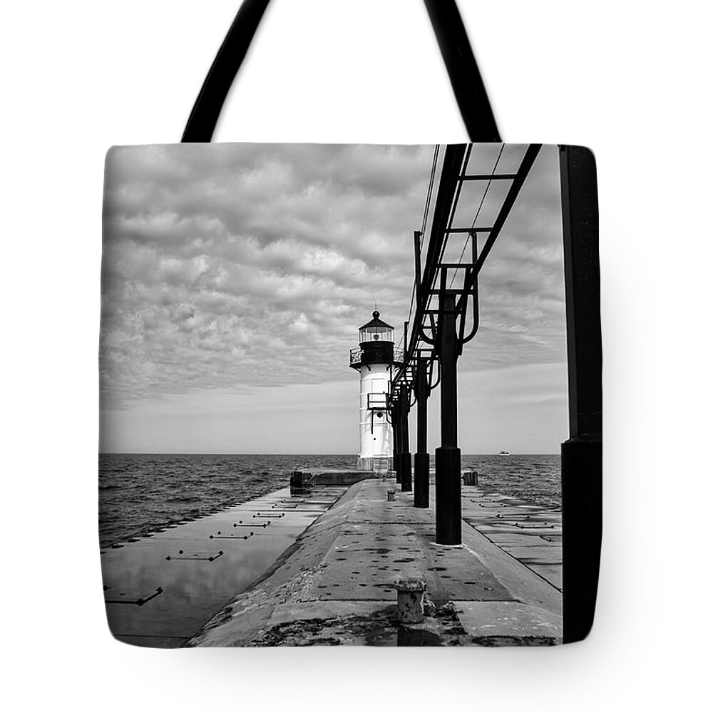 St. Joseph Tote Bag featuring the photograph North Pier by Tammy Chesney