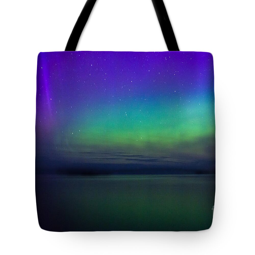 Northern Lights Tote Bag featuring the photograph Northern Lights by CJ Benson
